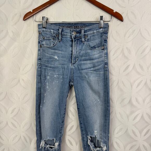 Citizens of Humanity Rocket High Rise Crop Skinny jeans in Distressed Fizzle 24 - Picture 14 of 16